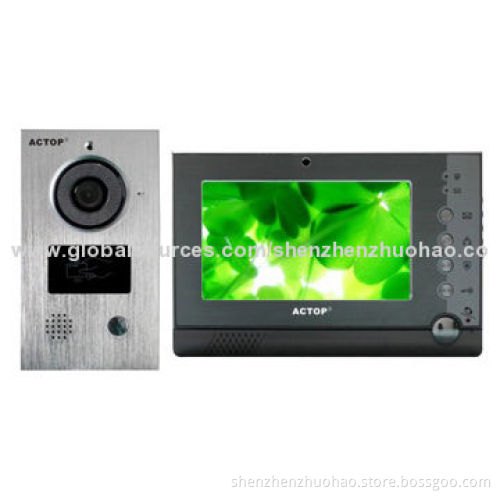 Motion Detector Recording 7-inch Video Door Phone, Supports 4 External CCTV Camera